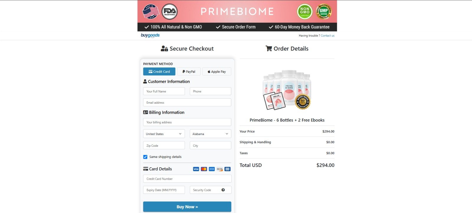 primebiome order page